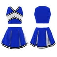 thumbnail image 1 of iiniim Kids Girls Sequined Cheerleading Uniform Tank Crop Top with Pleated Skirt Set Cheer Costume, 1 of 7