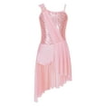 thumbnail image 1 of iiniim Kids Girls Sequins Asymmetrical Sleeveless Camisole Lyrical Dance Dress Ballet 6-16 Pink 14, 1 of 7