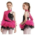 thumbnail image 1 of iiniim Kids Girls Shiny Ballet Dance Dress Glitter Tutu Skirted Leotard for Gymnastics Dancewear Hot Pink 12, 1 of 7