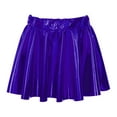 thumbnail image 1 of iiniim Kids Girls Shiny Metallic Jazz Tango Modern Dance Bronzing Pleated Mini Skirts 2-16 Royal Blue 15-16, 1 of 6