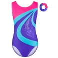 thumbnail image 1 of iiniim Kids Girls Sleeveless Sparkly Gymnastics Leotard Ballet Dance Unitard Biketard and Hair Tie Dancewear Type A 12Y, 1 of 7