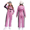 thumbnail image 1 of iiniim Kids Girls Snowsuits Waterproof Ski Suits Jumpsuits Winter Outdoor Skiing Snowboarding Snowsuits with Belt Hot Pink 14, 1 of 7
