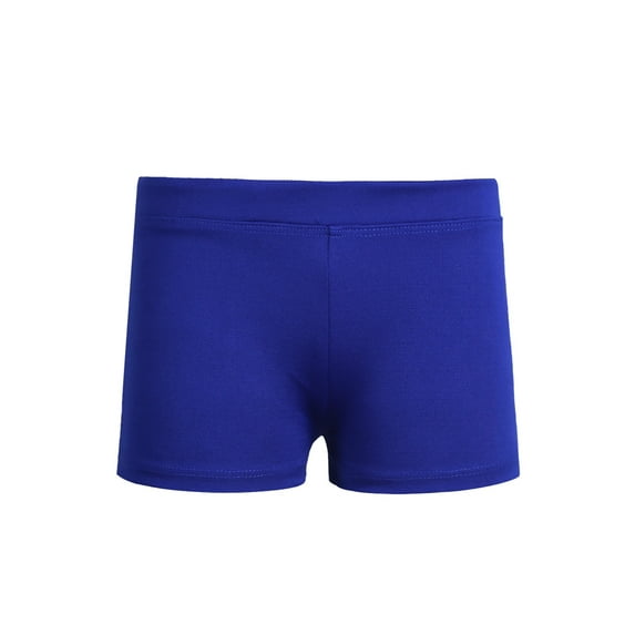iiniim Kids Girls Solid Athletic Shorts Stretch Gymnastic Dance Yoga Training Activewear Blue 12