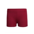 thumbnail image 1 of iiniim Kids Girls Solid Athletic Shorts Stretch Gymnastic Dance Yoga Training Activewear Burgundy 4, 1 of 7