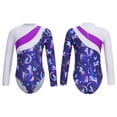 thumbnail image 1 of iiniim Kids Girls Sport Dance Leotard Long Sleeve Cartoon Print One Piece Dancewear Size 4-14 Navy Blue 14, 1 of 7