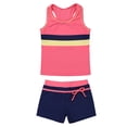 thumbnail image 1 of iiniim Kids Girls Two Piece Rash Shirt Tankini Swimsuit Summer Beach Swimwear Tank Top with Boyshort Bathing Suit Watermelon Red 12, 1 of 7