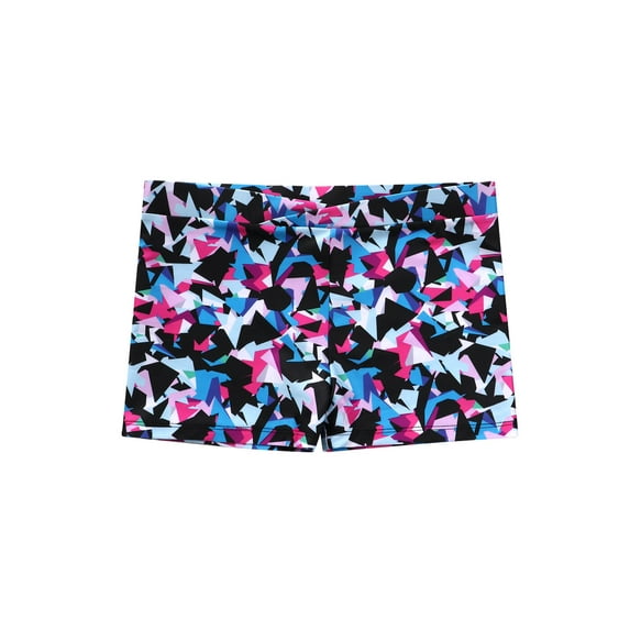 iiniim Kids Girls V-Waistband Ballet Dance Shorts Swimming Gymnastics Yoga Booty Shorts Athletic Boyshorts Size 2-16 Colorful Diamond 8-10
