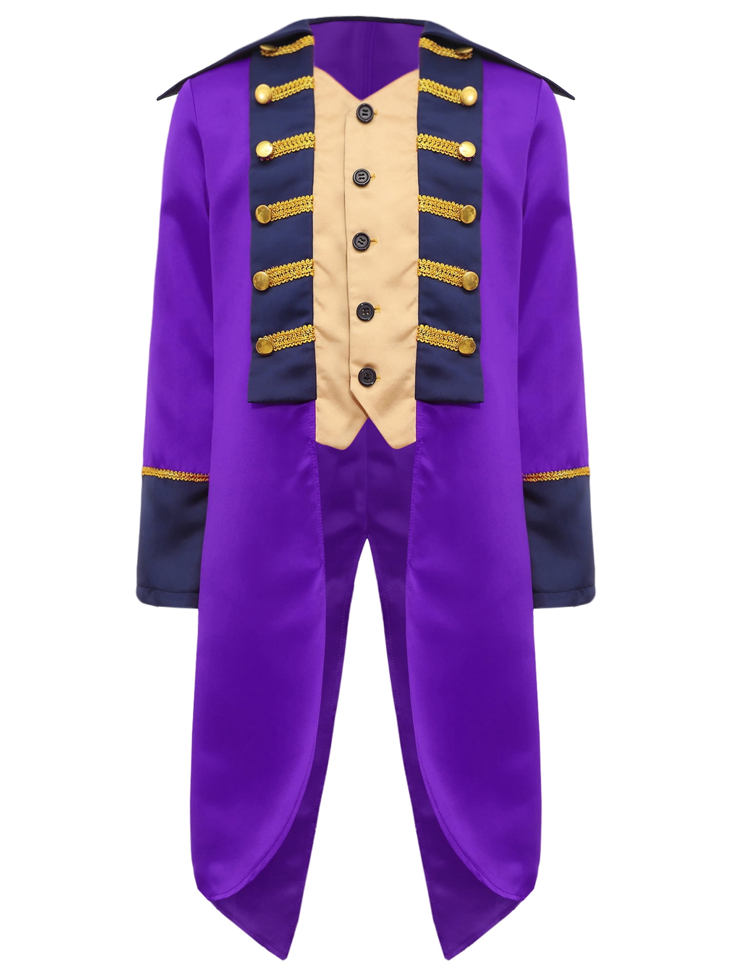 iiniim Kids Halloween Medieval Prince Tailcoat Jacket Colonial