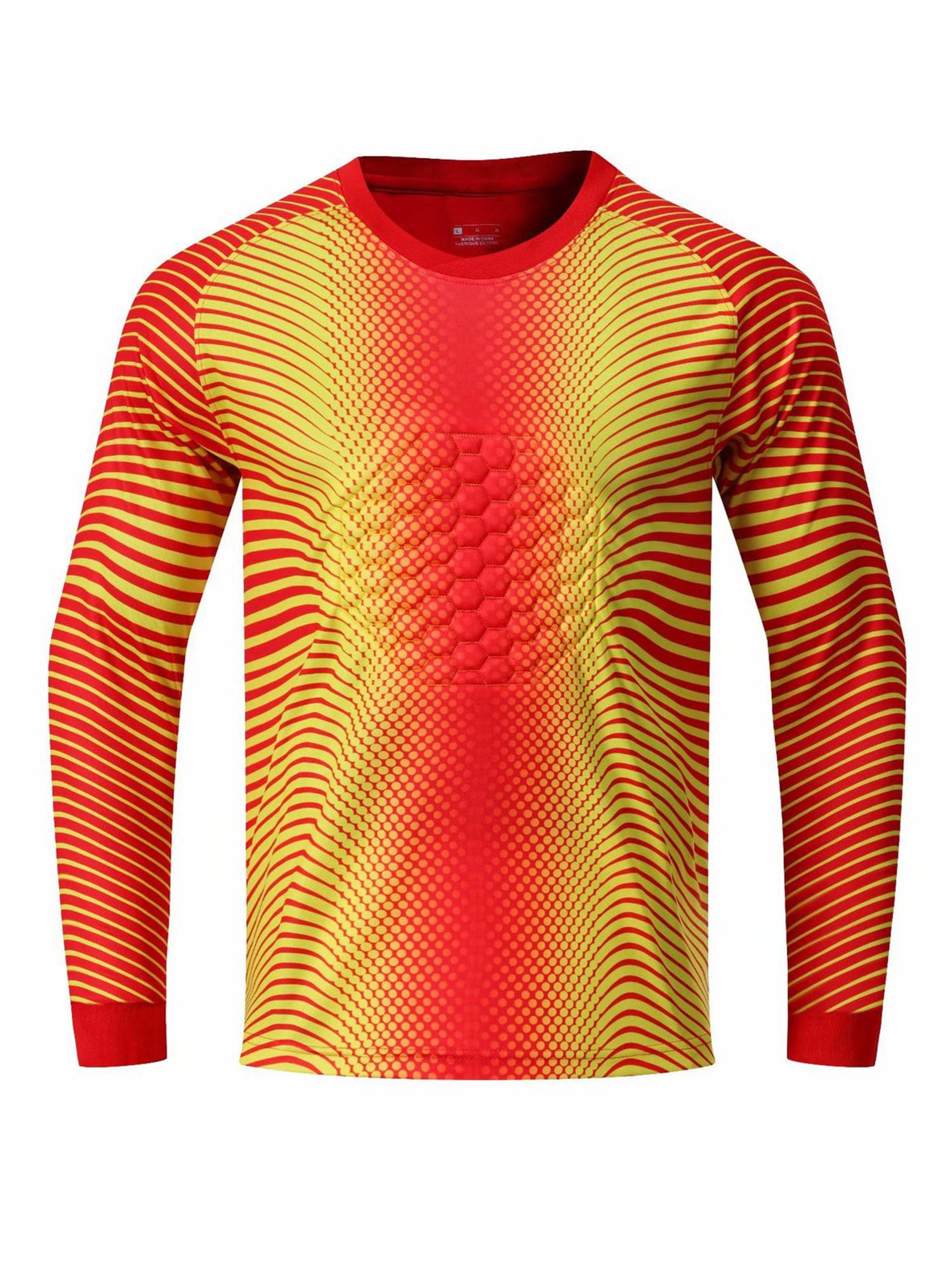 iiniim Kids Soccer Jersey Boys Goalkeeper Shirt with Chest Elbow Pads