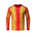 thumbnail image 1 of iiniim Kids Soccer Jersey Boys Goalkeeper Shirt with Chest Elbow Pads Compression Undershirt Football Training Size 5-14 Red&Yellow 13-14, 1 of 5
