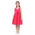 thumbnail image 1 of iiniim Kids V Neck Chiffon Flower Girl Dress for Wedding Bridesmaid Pageant Birthday Party Rose 4, 1 of 7