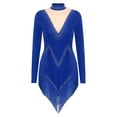 thumbnail image 1 of iiniim Ladies Rumba Samba Latin Dress Sparkly Rhinestone Modern Waltz Jazz Dance Costume Blue M, 1 of 7