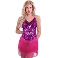 thumbnail image 1 of iiniim Latin Dance Dress Cha Cha Rhythm Ballroom Samba Rumba Tango Dress Sequins Fringe Dancewear for Women, 1 of 7
