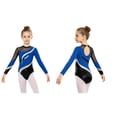 thumbnail image 1 of iiniim Marble Print Gymnastics Leotard for Girls Sparkle Dance Bodysuit Dancewear 6-16 Royal Blue 10, 1 of 7