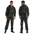 thumbnail image 1 of iiniim Mens One Piece Rain Suit Reusable Waterproof Hooded Raincoat Reflective Zipper Jumpsuit Overalls M-4XL, 1 of 7