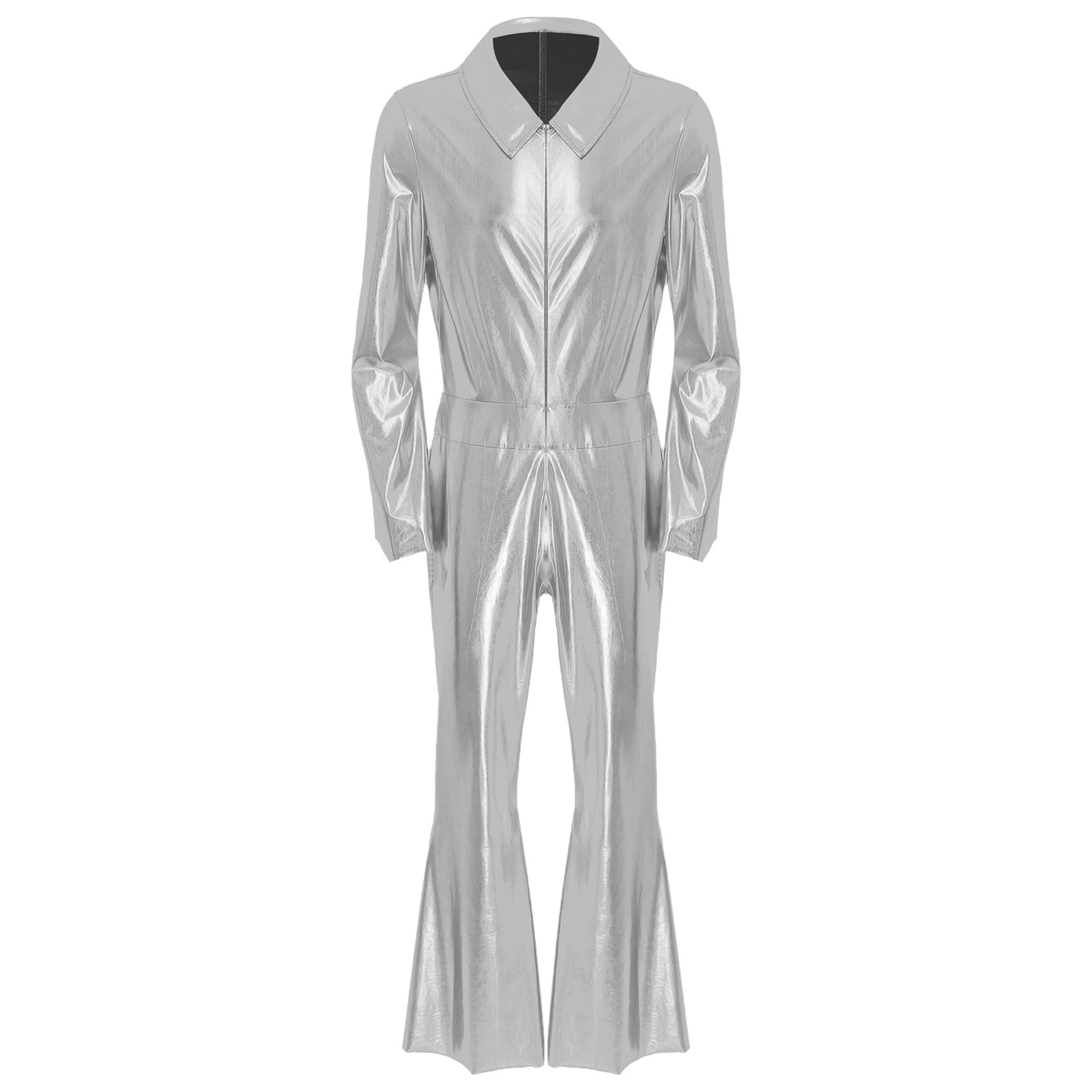 iiniim Mens Shiny Metallic Disco Party Jumpsuit Full Body Bodysuit ...