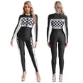 thumbnail image 1 of iiniim Race Car Driver Women Halloween Racer Car Jumper Bodysuits Jumpsuit Black XL, 1 of 7