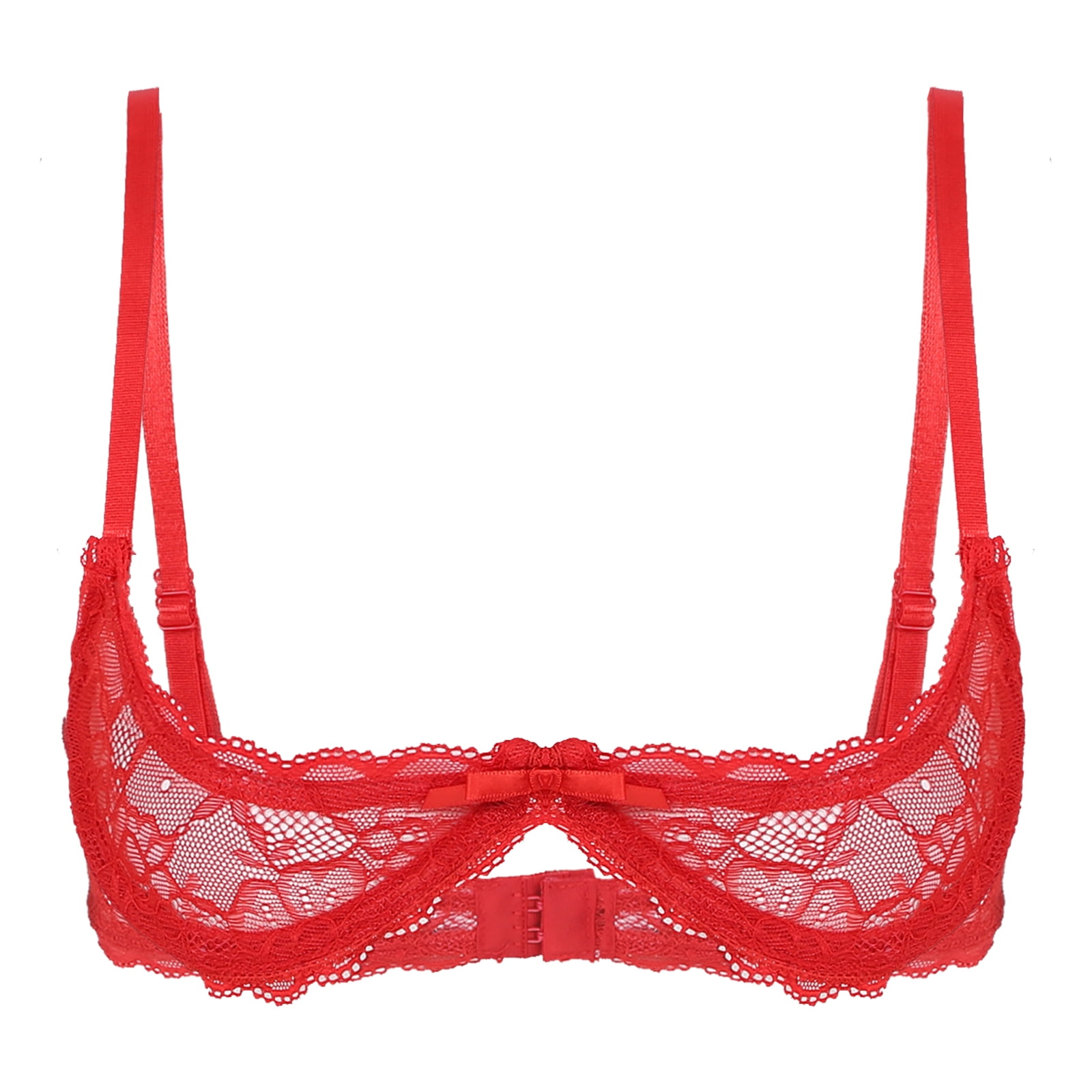 iiniim Womens Hollow Out Netted Lingerie Adjustable Spaghetti