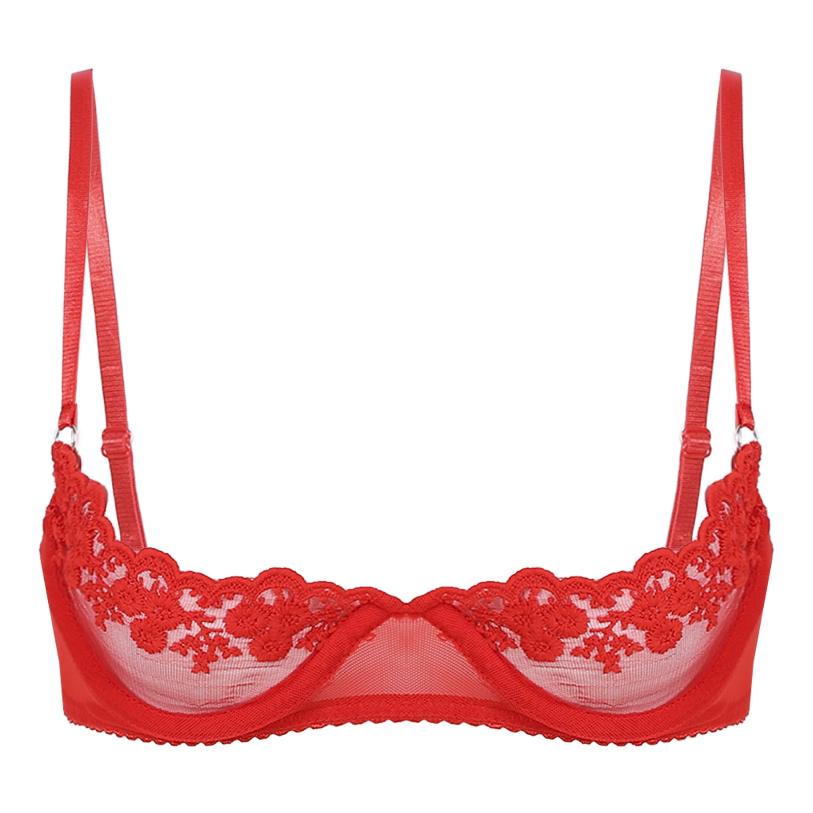 Iiniim Woman s Lace Sheer Push Up Shelf Bra Lingerie Underwired iiniim-woman-s-lace-sheer-push-up-shelf-bra-lingerie-underwired