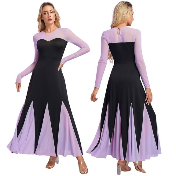 iiniim Women Anime Inflatable Prestige Costume Long Sleeves Black and Purple Bodycon Dress Size S-4XL Black 4XL