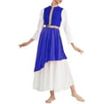 thumbnail image 1 of iiniim Women Asymmetrical Hem Sleeveless Dance Dress Lyrical Latin Cha Cha Performance Costume Royal Blue S, 1 of 7