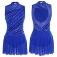 thumbnail image 1 of iiniim Women Flowy Tulle Skirted Leotard Contemporary Lyrical Dance Dress Ballet Dancewear Royal Blue L, 1 of 7