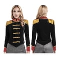 thumbnail image 1 of iiniim Women's Ringmaster Costume Velvet Showman Cosplay Tassel Victorian Jacket Stage Shows Black 3XL, 1 of 7