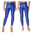 thumbnail image 1 of iiniim Women's Faux Leather Skinny Leggings Stretch Mid Waist Club Dancewear Pleather Pants Slim Fit Tights, 1 of 7