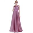 thumbnail image 1 of iiniim Women's Floral Lace Appliques Chiffon Wedding Bridesmaid Long Dress Prom Evening Gowns, 1 of 7