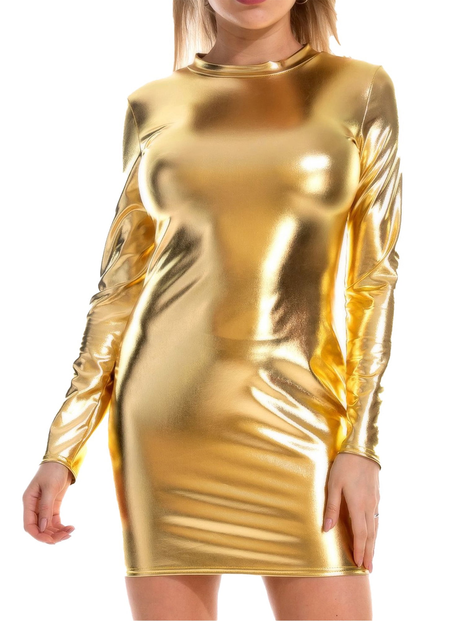 reflective bodycon dress Olive Green Reflective Bodycon Dress L