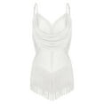 thumbnail image 1 of iiniim Women's Rhinestone Latin Dance Leotard Dress Tassel Bodysuit Samba Salsa Cha-Cha Rumba Performance Ivory L, 1 of 6