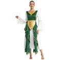 thumbnail image 1 of iiniim Women's Sleeveless Lace-up Liturgical Praise Dance Tunic Worship Tunic Overlay Top Praise Wear Green XXL, 1 of 7
