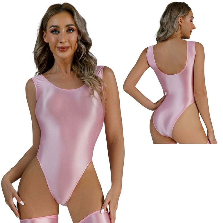 Glossy Oily Swim Suit Womens, Tight-fitting Swimsuit