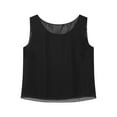 thumbnail image 1 of iiniim Women's Work Blouses Dressy Casual Tank Tops Sleeveless Chiffon Loose Round Neck Shirt Size S-3XL A Black L, 1 of 7