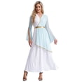 thumbnail image 1 of iiniim Womens Halloween Roman V Neck Queen Princess Ancient Toga Gown Fancy Dress Light Blue 3XL, 1 of 7