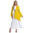 thumbnail image 1 of iiniim Womens Halloween Roman V Neck Queen Princess Ancient Toga Gown Fancy Dress Yellow XL, 1 of 7