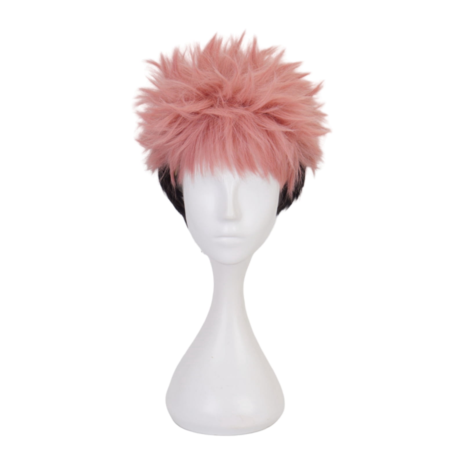 iirukaa Anime JJK Itadori Yuji Wig Itadori Yuji Cosplay Wig with Wig Cap Heat Resistant Synthetic Hair for Festival, Holiday, Cosplay Party, Comic Exhibitions