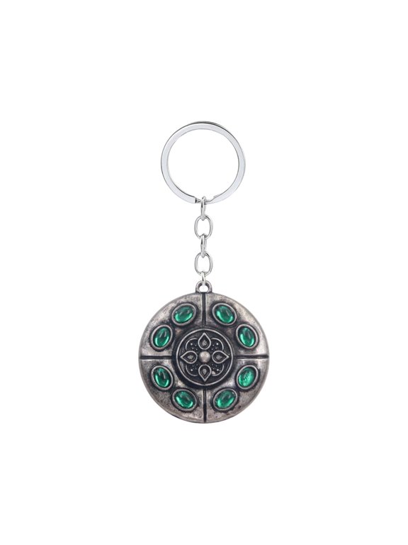 Game Elden Ring Merch Viridian Amber Medallion +1 Keychain Hangings Ornaments Pendant Game Accessories Game Props Creative Lightweight