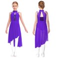 thumbnail image 1 of iixpin Girls Contemporary Dance Dress Sequins Latin Ballet Dance Gown Gymnastics Leotard Lyrical Ballerina Outfit Purple 14, 1 of 6
