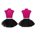 thumbnail image 1 of iixpin Girls Shiny Ballet Outfits Sleeveless Gymnastic Shirt Sports Crop Top and Ballet Skirt Tutu Bllerina Costume for Kids Hot Pink&Black 8, 1 of 6