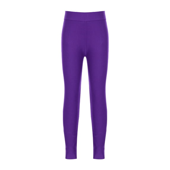 iixpin Girls Solid Color Swim Leggings Upf 50+ Sun Protective Rashguard Athletic Pants Gymnastics Dance Tights Purple 10
