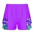 thumbnail image 1 of iixpin Girls Solid Ruffles Side Swim Shorts Loose Fit Trunks Boardshorts Running Jogging Sports Underpants Summer Hot Bottoms Purple 6, 1 of 5