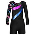 thumbnail image 1 of iixpin Girls Sparkle Ballet Dance Unitard Biketard with Gymnastic Shorts Long Sleeve Leotards Set Athletic Tracksuit Star Black 4, 1 of 7