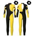 thumbnail image 1 of iixpin Girls Unitards Gymnastics Full Body Ballet Leotards Figure Ice Skating Jumpsuit One Piece Dance Bodysuit Yellow&Black 10, 1 of 6