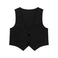 thumbnail image 1 of iixpin Kids Boys Formal Suit Vest 2 Buttons Single Breasted Wedding Birthday Party Waistcoat Black 8, 1 of 2