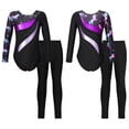 thumbnail image 1 of iixpin Kids Girls Ballet Dance Biketard Long Sleeve Gymnastic Leotard Skating Jumpsuit Bodysuit with Leggings Set Pegasus 8, 1 of 7