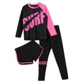 thumbnail image 1 of iixpin Kids Girls Boys 3 Pcs Rash Guard Sets Upf 50+ Long Sleeve Swim Top with Shorts Leggings Beach Cover Up Bathing Suit Pink 13-14, 1 of 5
