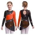 thumbnail image 1 of iixpin Kids Girls Figure Skating Dress Ballet Dance Skirts Rhythmic Gymnastics Dance Leotard Ballerina Outfit Orange 4, 1 of 6