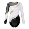 thumbnail image 1 of iixpin Kids Girls Gymnastics Sports Leotard Sparkle Ballet Tumbling Dance Bodysuit Unitard Training Outfit White 6, 1 of 7