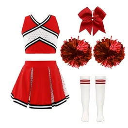 TiaoBug Kids Girls Cheerleading Uniform Cheer Leader Costume Cosplay Party Cheer Dance Outfits A Red 12 Walmart
